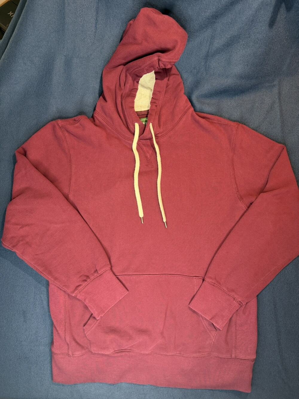 Vintage American Eagle Maroon Pullover Hoodie Cotton Men's Size L